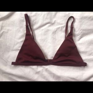 Burgundy LA Hearts Bathing Suit Top